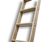 Walnut 20 in. WIDE  Ladder -10 ft., Unassembled, Unfinished