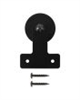 3/4 in. to 1-1/2 in. FRONT MOUNT SQUARE Black Rolling Door Hardware Kit