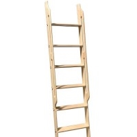 Walnut 20 in. WIDE Ladder - 8 ft. - with Integrated Handrails