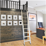 Red Oak - 20 in. Wide Loft Ladder Up to 8 ft. - (for use with Stationary Hardware) Order "In-Stock" for 8 ft.
