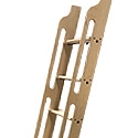 Oak - White Quarter Sawn 20 in. Wide Loft Ladder - with Integrated Handrails Up to 8 ft. (for use with Stationary Hardware)